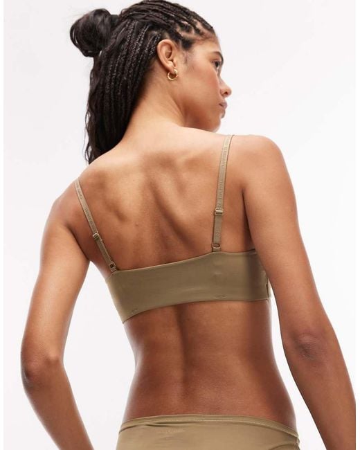 Tommy Hilfiger Brown Microfibre Essentials Bralet