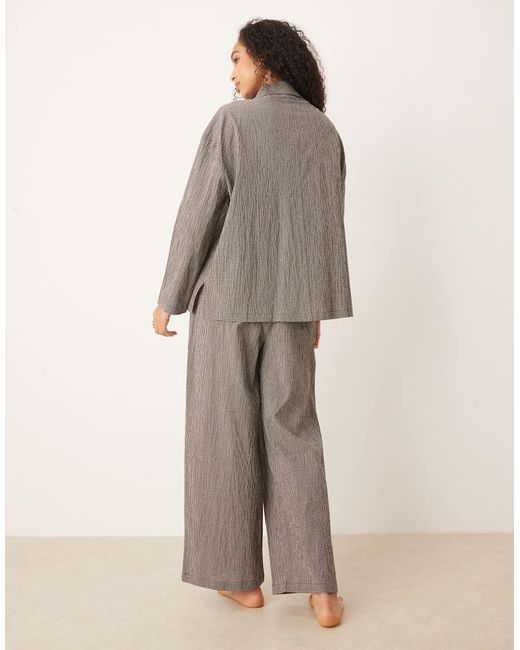 Mango Natural Gingham 2-piece Pyjama Set