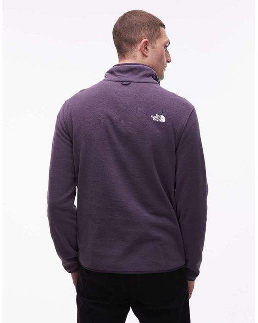 The North Face Purple Glacier 100 Zip Up Fleece for men
