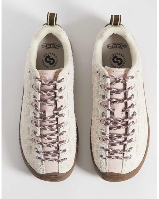 Keen White Jasper Brushed Suede Trainers