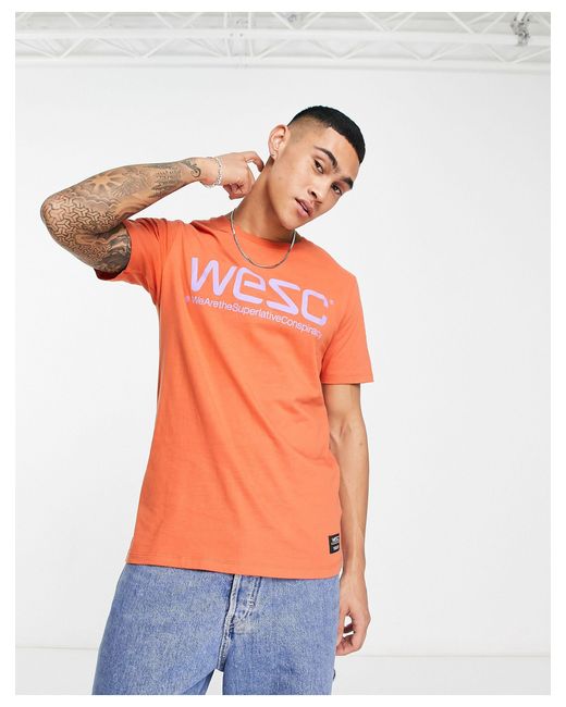 Wesc T-shirt Met Print in het Oranje voor heren | Lyst NL
