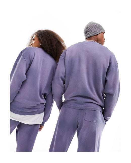 ASOS Purple Unisex Co-ord Oversized Sweatshirt