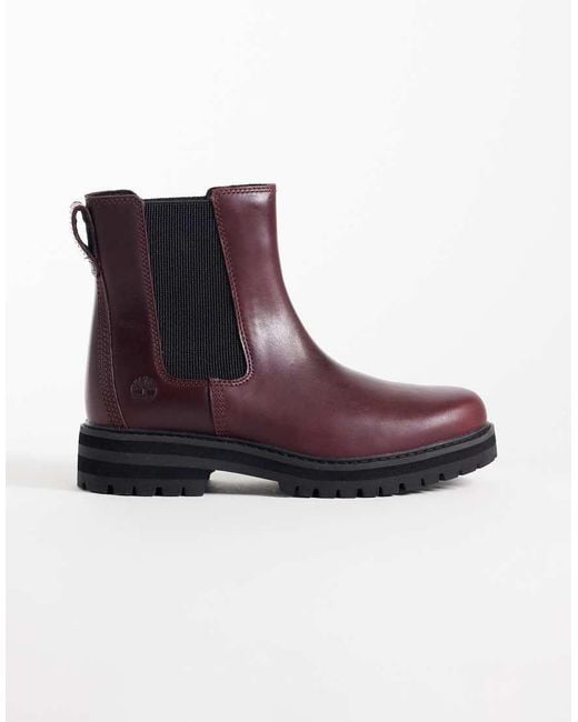 Timberland Purple Mid Chelsea Boots