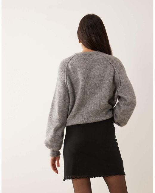 ASOS Gray Mesh Mini Skirt