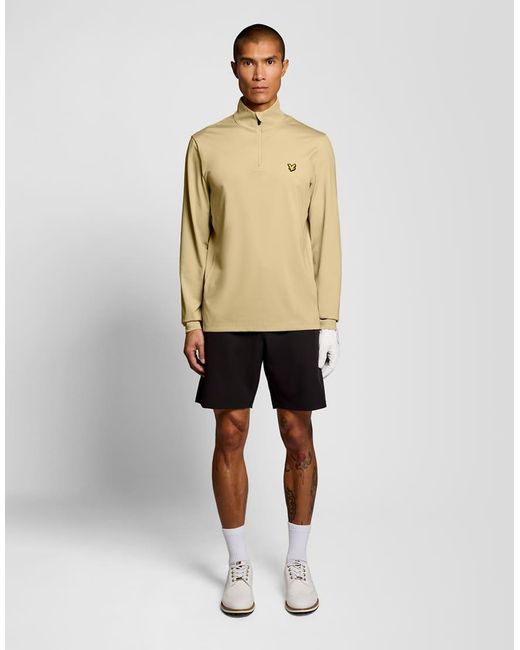 Lyle & Scott Natural Mid Layers Golf Core Quarter Zip Midlayer for men
