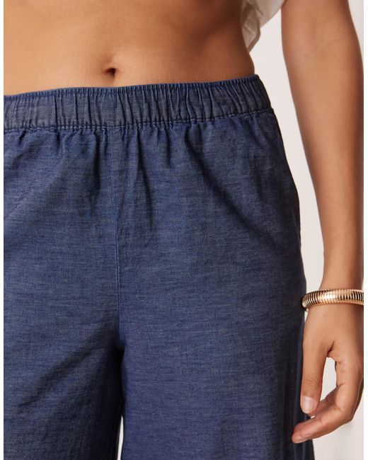JDY Petite Blue – verkürzte hose