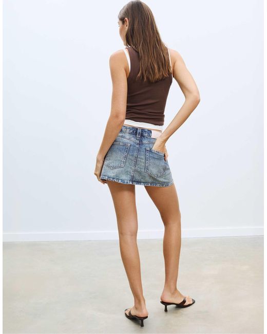 Stradivarius Blue – d62 – jeans-skort