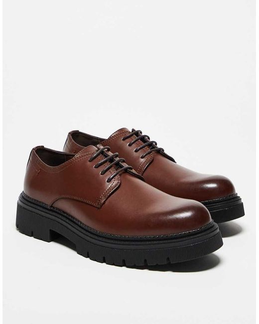 Scarpe Stringate Marroni Con Suola Spessa di ASOS in Gray da Uomo
