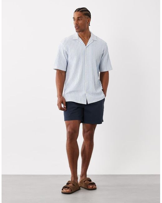 Jack & Jones Blue Premium Striped Short Sleeve Shirt for men