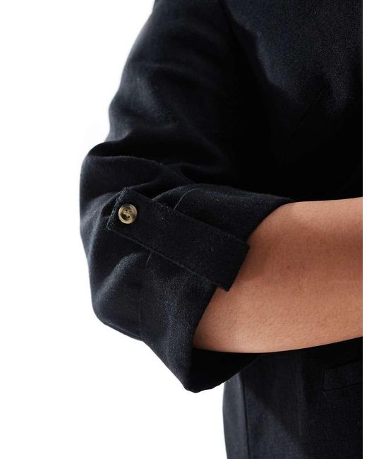 Vero Moda Black Linen Touch Blazer