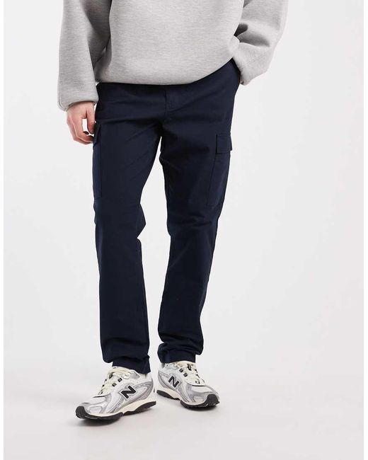 ASOS Blue Slim Pull On Cargo Pants for men