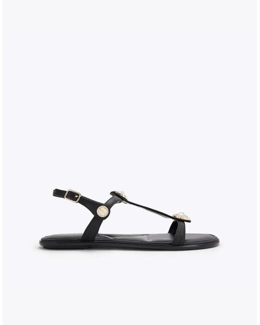 Carvela Kurt Geiger White Amalia Sandal Flat Sandals