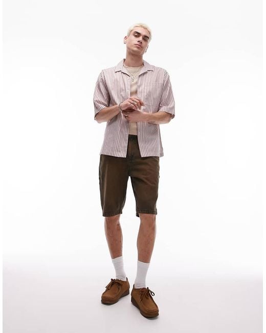 Pantalones Cortos Vaqueros Azul Añil De Corte Estándar Y Estilo Carpintero Con Tintada Garyville De Dickies de hombre de color Natural
