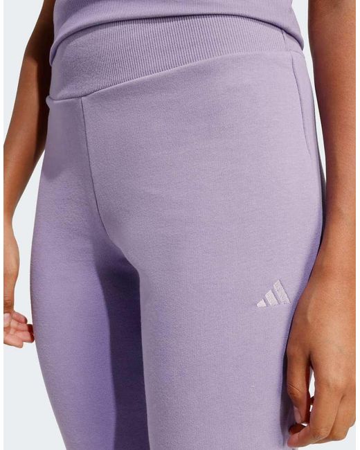 Adidas Originals Purple Seasonal Essentials French Terry Flared Pants