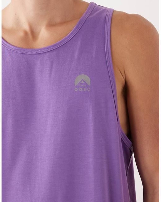 OOSC Purple Elite Activewear Tank for men