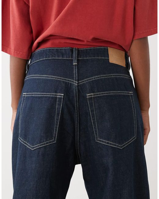 Missy - jean baggy à taille basse - foncé Weekday en coloris Blue
