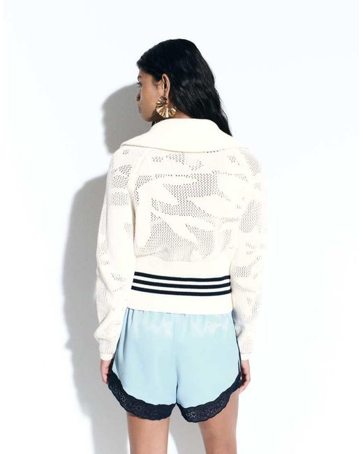adidas Originals x ASOS White Knit Crochet Track Top