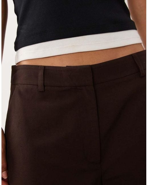 ASOS Black Wide Leg Clean Bermuda Short