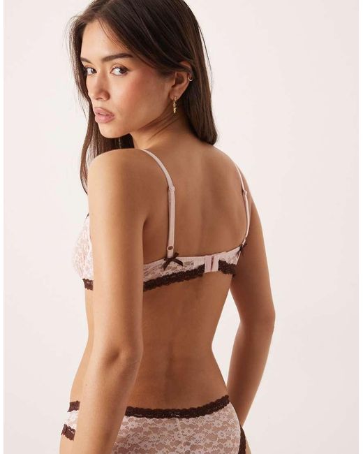 For Love & Lemons Natural Pamela Cheeky Panty Co-ord