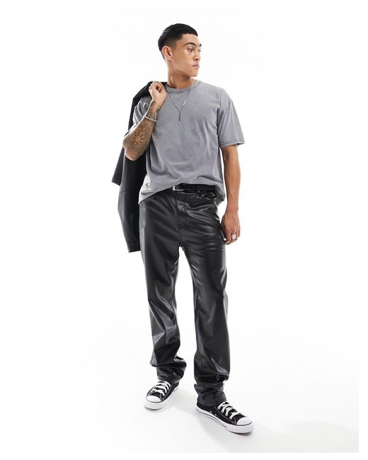 New Look Gray Washed Oversized Tshirt for men