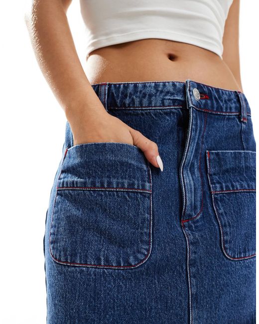 ASOS Blue – minirock aus denim