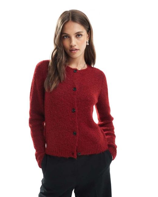 Cardigan Bordeaux di Vero Moda in Red