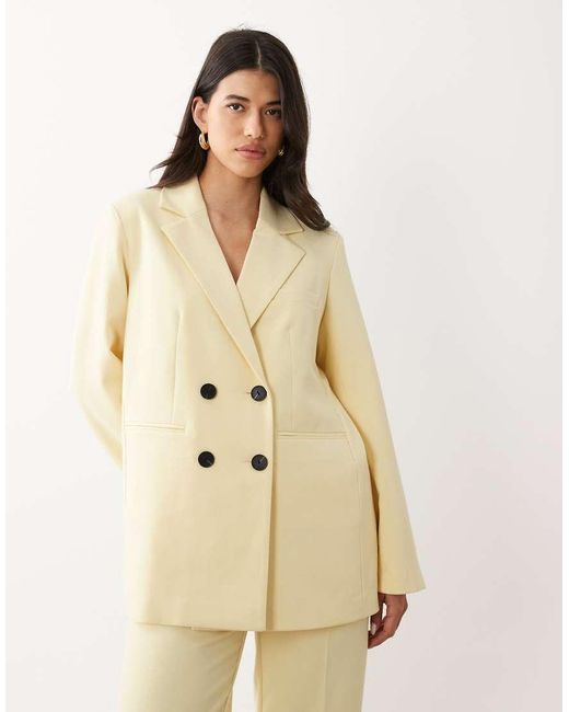 Y.A.S Natural Tailored Double Breasted Blazer Co-ord