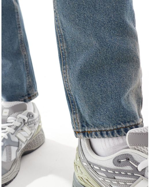 Jeans rigidi classici lavaggio medio di ASOS in Blue da Uomo