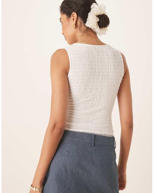 agon® White V Neck Ribbed Bodysuit