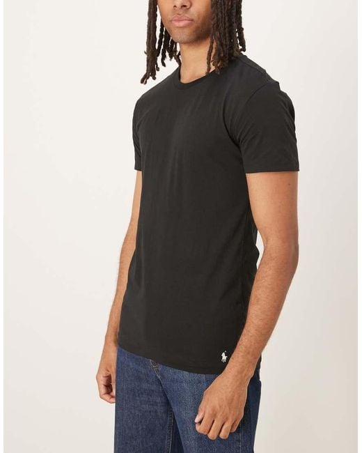 Polo Ralph Lauren Black 3 Pack Icon Logo Lounge T-shirt for men