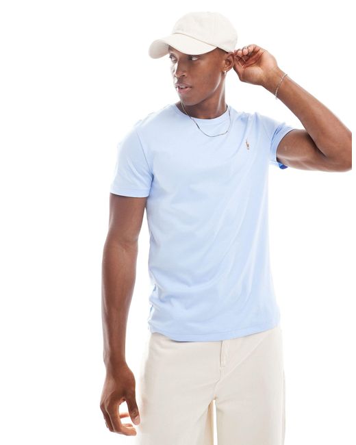 Polo Ralph Lauren Blue Icon Logo Pima Cotton T-shirt for men