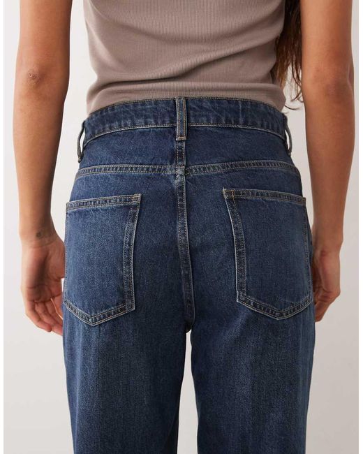 Mango Slim Straight Jeans in het Blue