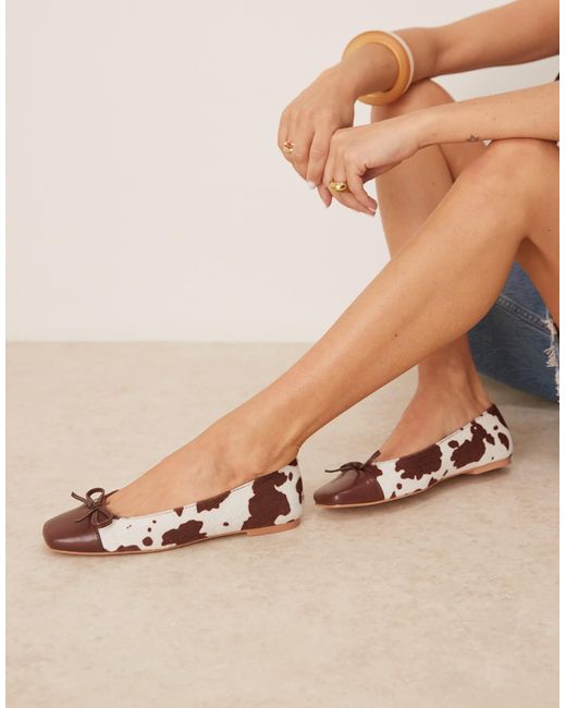 Glamorous Natural Ballet Flats