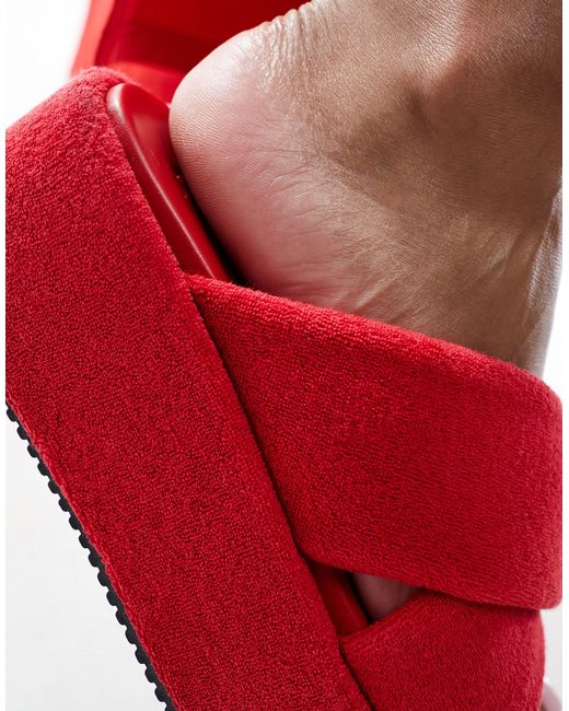 Sandalias rojas con diseño ASOS de color Red