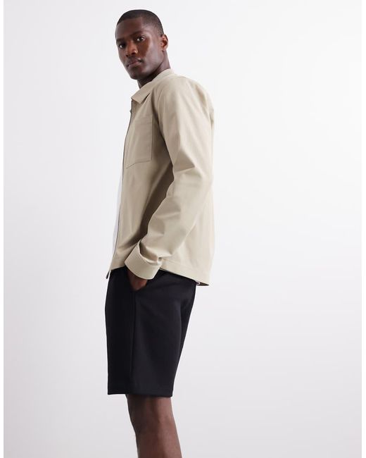 Pantaloncini Basic Slim Di Media Lunghezza Neri di ASOS in White da Uomo
