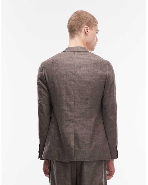 AllSaints Gray Clover Wool Blend Tailored Blazer for men