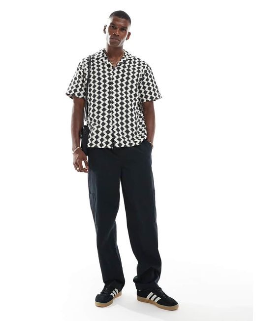 Camisa Negra De Croché De Jack & Jones de hombre de color Black