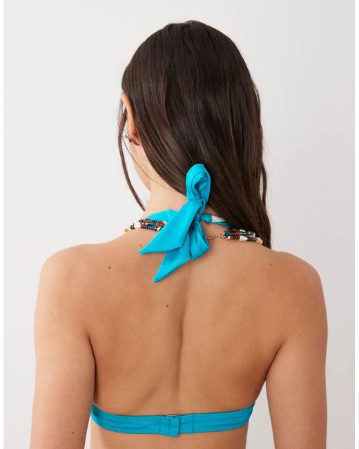 Free Society Blue Underwire Bikini Top