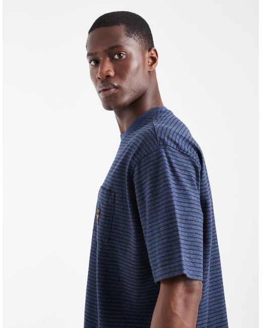 Levi's Blue Workwear Striped Pocket T-shirt for men