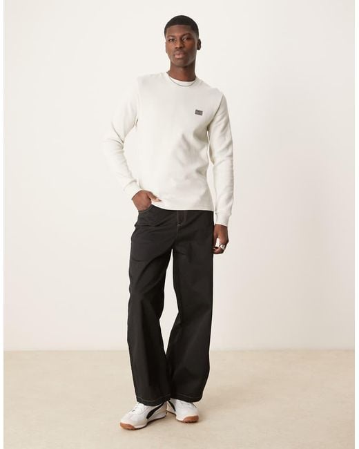 Top A Maniche Lunghe di Calvin Klein in White da Uomo