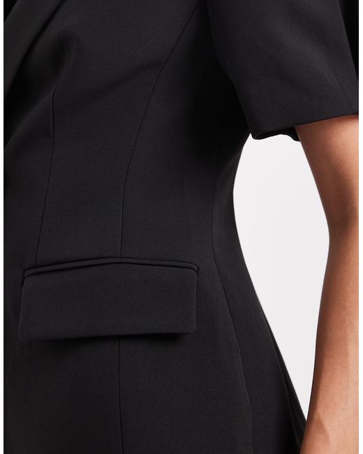 ASOS White Tailored Molded Hips Puff Sleeve Blazer