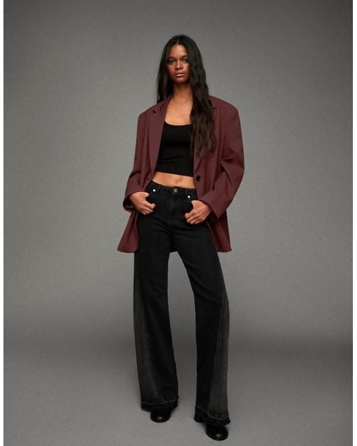Bershka Red Oversized Blazer