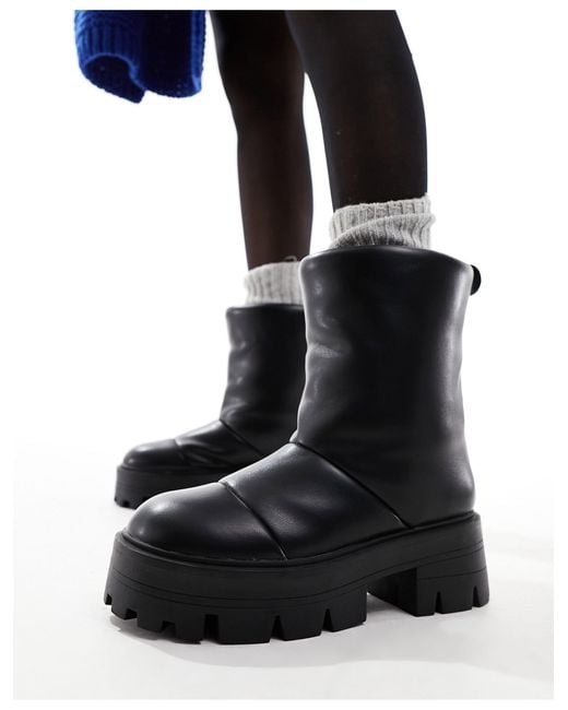 ASOS Black Appollo Padded Snow Boots