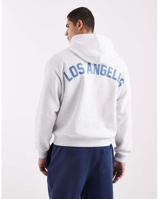 Cotton On White Cropped Fit Graphic Hoodie for men