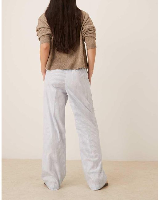 Calvin Klein Natural Cotton Poplin Pull On Trouser With Elasticated Waist