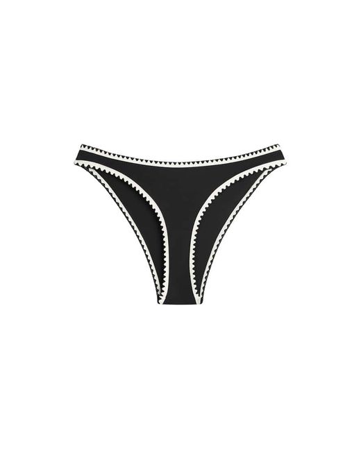 Oysho Natural Contrast Stitch U-cut Medium-coverage Bikini Briefs