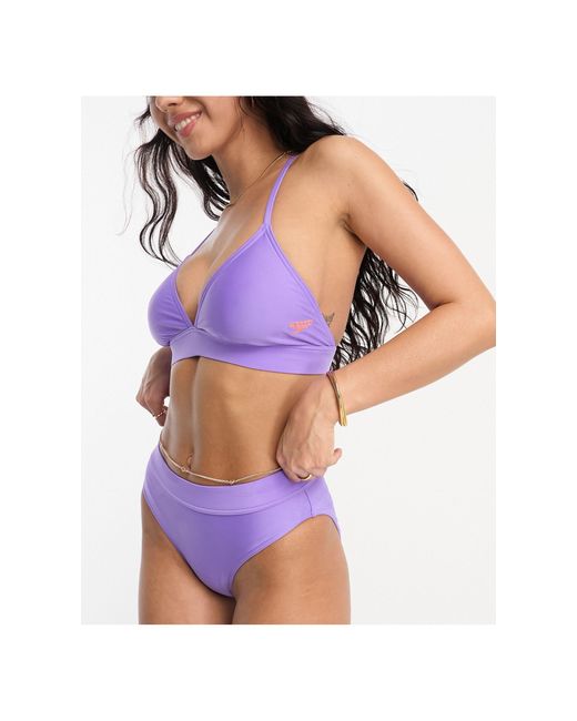Speedo Banded Triangle 2 Piece Bikini Set in Purple | Lyst Australia