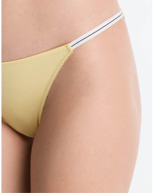 Oysho White 3 Rib Cotton Classic Briefs