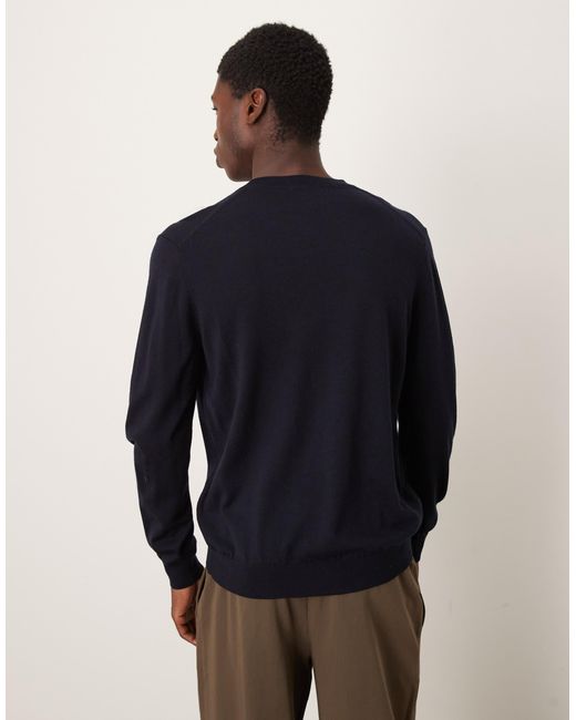 Mango – wollpullover in Blue für Herren