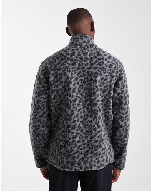 Jack & Jones Gray 1/4 Zip Fleece for men